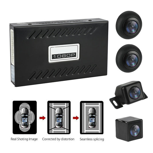 360Degree Surround Bird View System Panoramic View Car Cameras 4-CH DVR Recorder