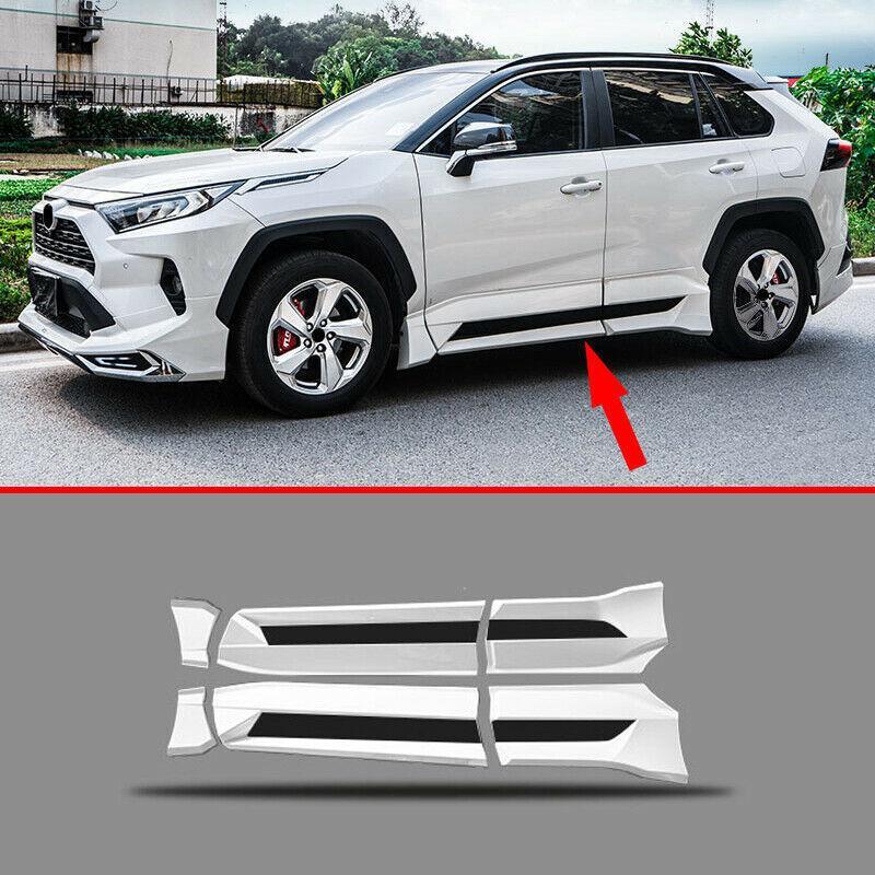 for Toyota RAV4 2019-2022 side skirt Car Body Door Side Molding Sill Guard Trim