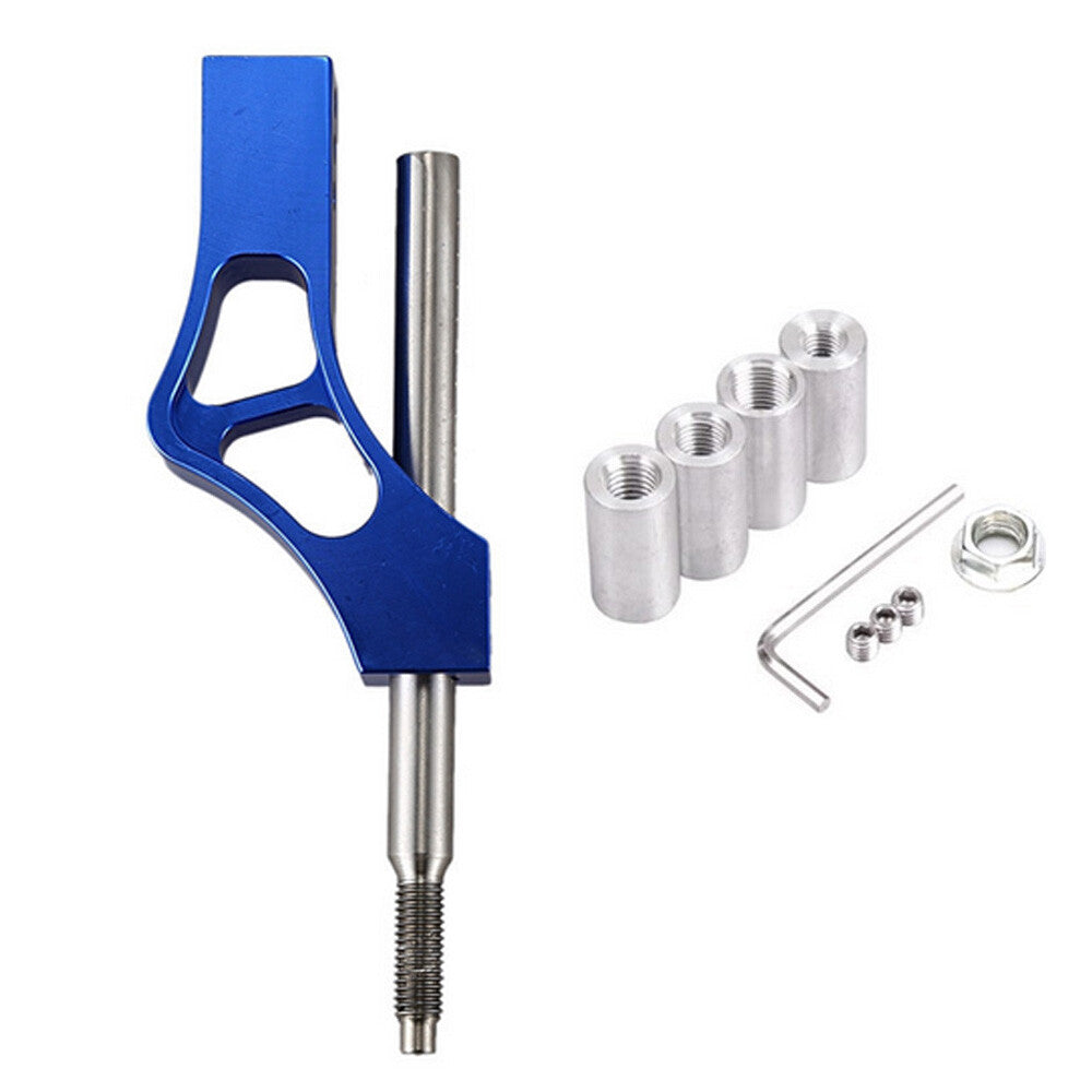 Blue Aluminum Shift Knob Extension Adjustable Height Lever Extender Gear Shifter