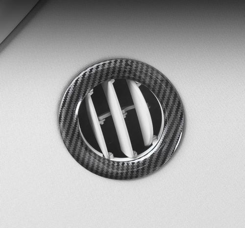 for Kia Carnival 2022-2023 Carbon Fiber Car Roof Air Outlet Vent Ring Cover Trim