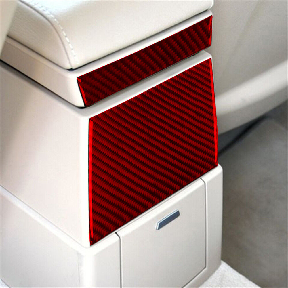 Red Carbon Fiber Rear Central Console Upper Panel Cover for BMW X3 E83 2004-2010