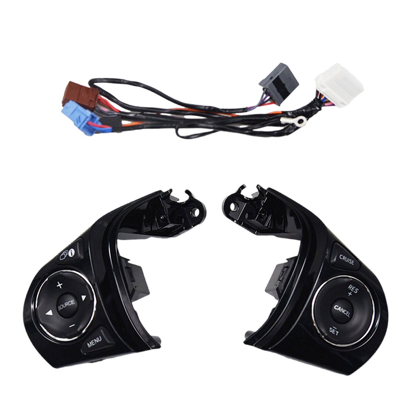 2Pcs For 12-15 for Honda for Civic 1.8L Multifunction Steering Wheel Control Switch AT