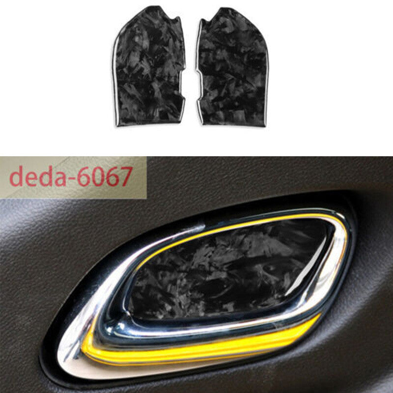 Forged Carbon Fiber Interior Door Handle Bowl Cover for Chevrolet Camaro 2010-15