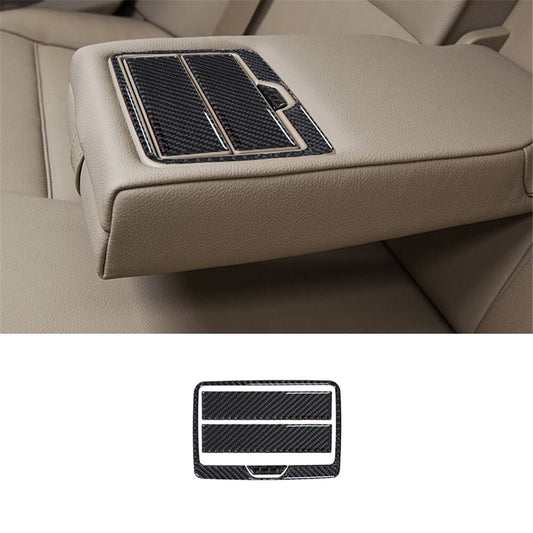 4X Carbon Fiber Rear Cup Holder Frame Cover Trim for BMW X3 F25 X4 F26 2011-2017