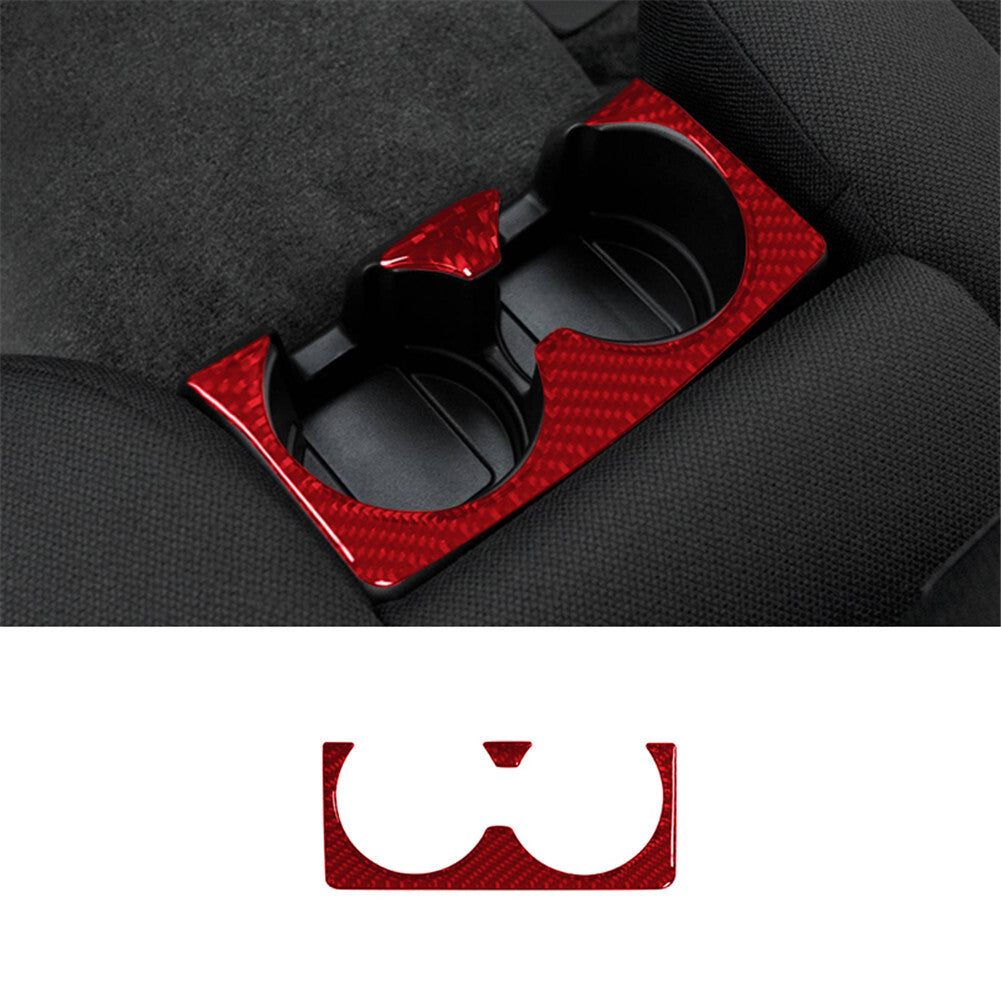 Red Carbon Fiber Rear Cup Holder (4DR) Cover For Colorado 2004-12/ for canyon 2005-12