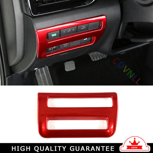 Headlight Button Frame Cover Trim for Nissan Sentra Sylphy 2020-22 Bright Red
