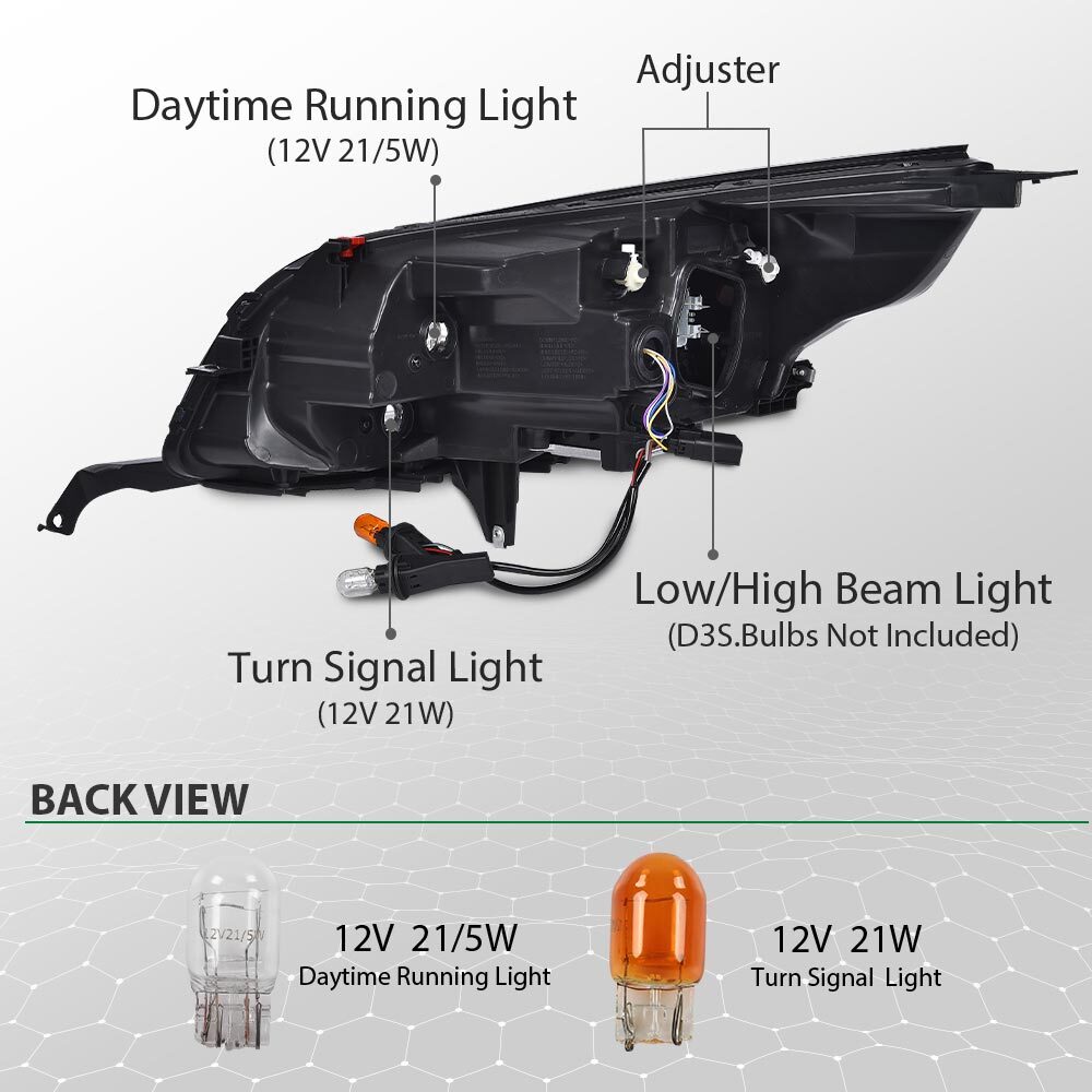 Suitable for 2013-15 year old for Chevrolet Malibu Limited Edition HID Headlights (Passenger Right/Right Hand Position)