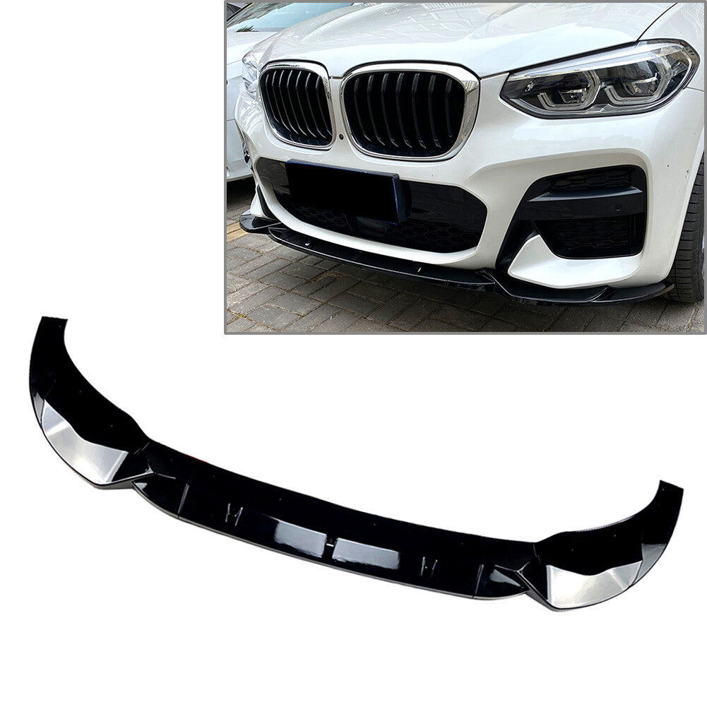 Front Bumper Lip Spoiler Splitters Gloss Black Fit for BMW X3 G01 X4 G02 2018-2021