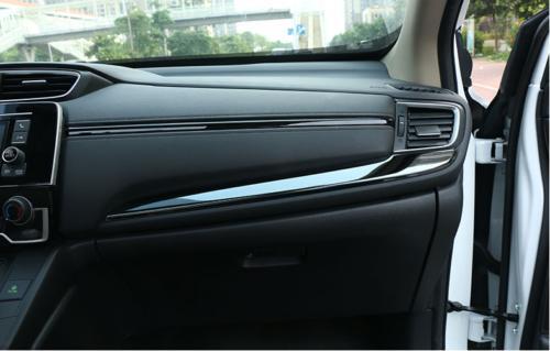 Black Titanium Central Console Dashboard Strip Trim for Honda Car CRV 2017-2022
