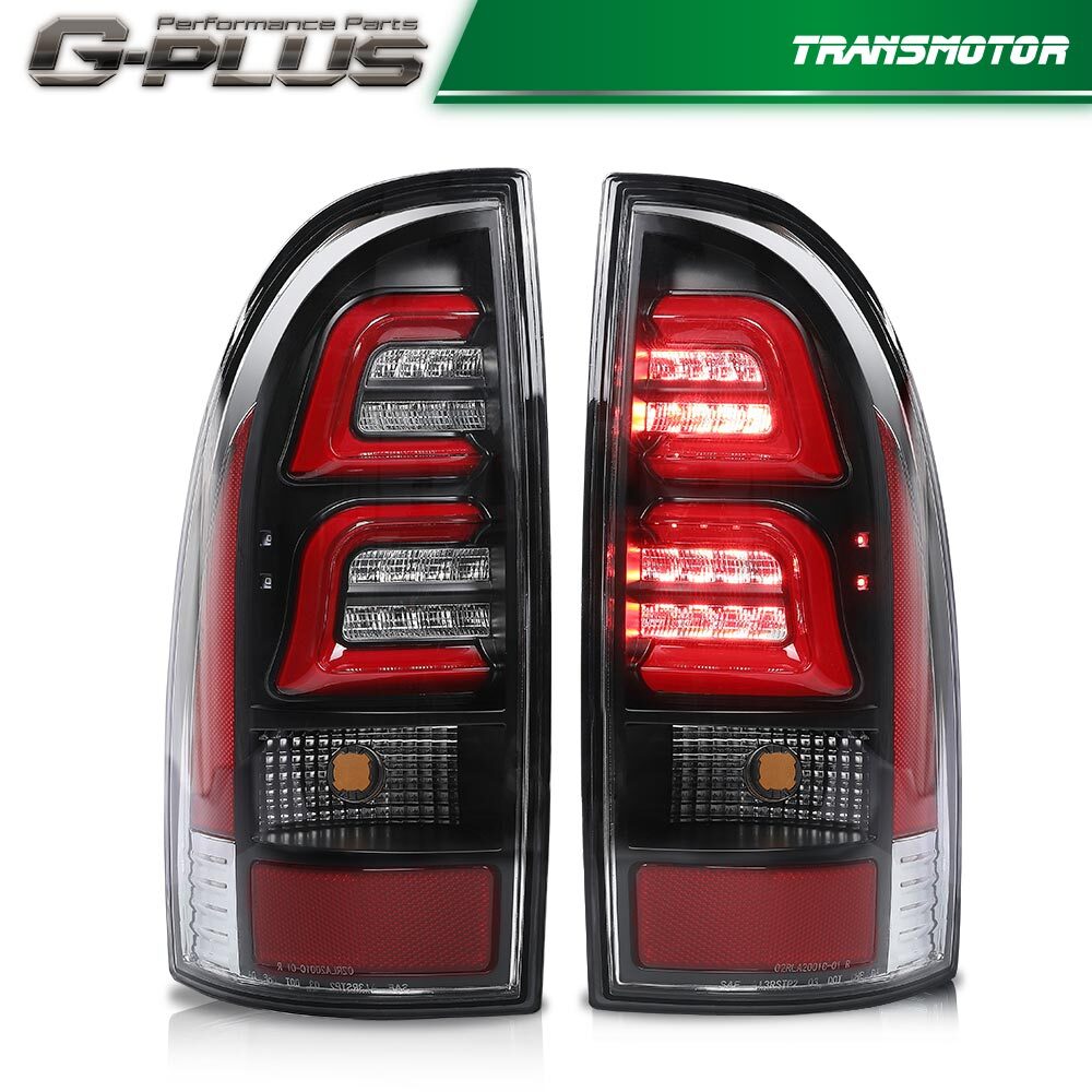 Suitable for 2005-2015 for Toyota Tacoma LED taillights with black and red lights (left + right).