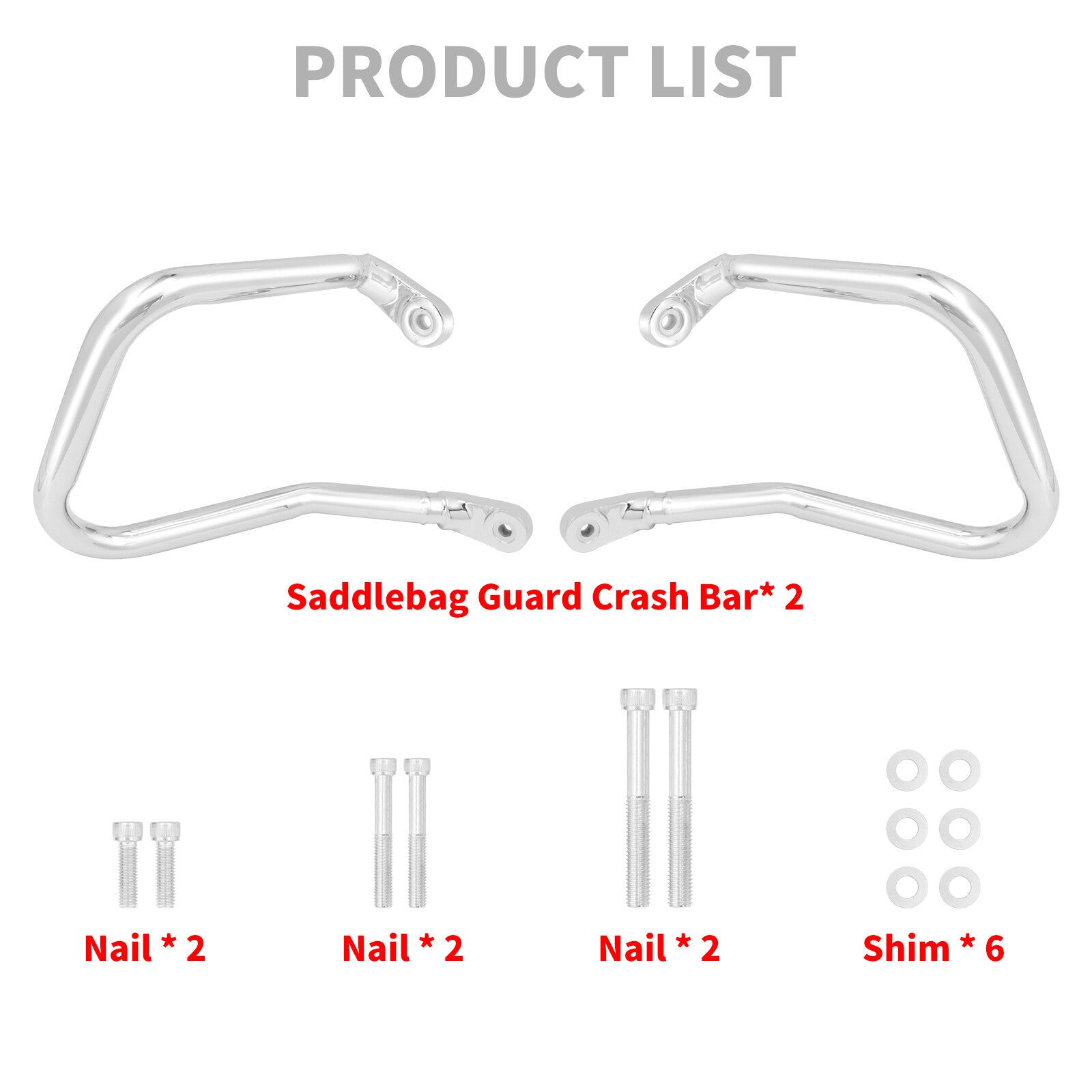 Chrome Rear Saddlebag Guard Crash Bar for Harley Softail Heritage Classic 18-23