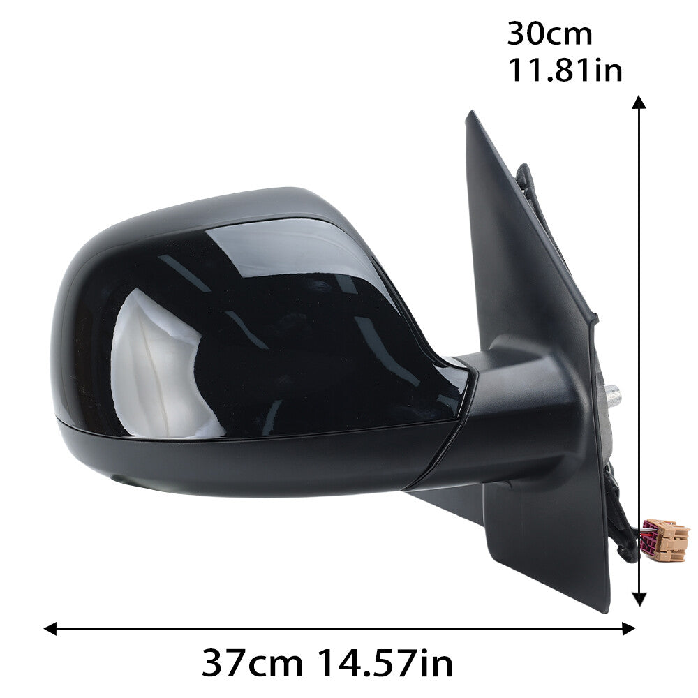 F¨¹r for VW T5 Transporter 2010-2015 Recht Au?enspiegel Spiegel Beheizt Gl?nz Schwarz
