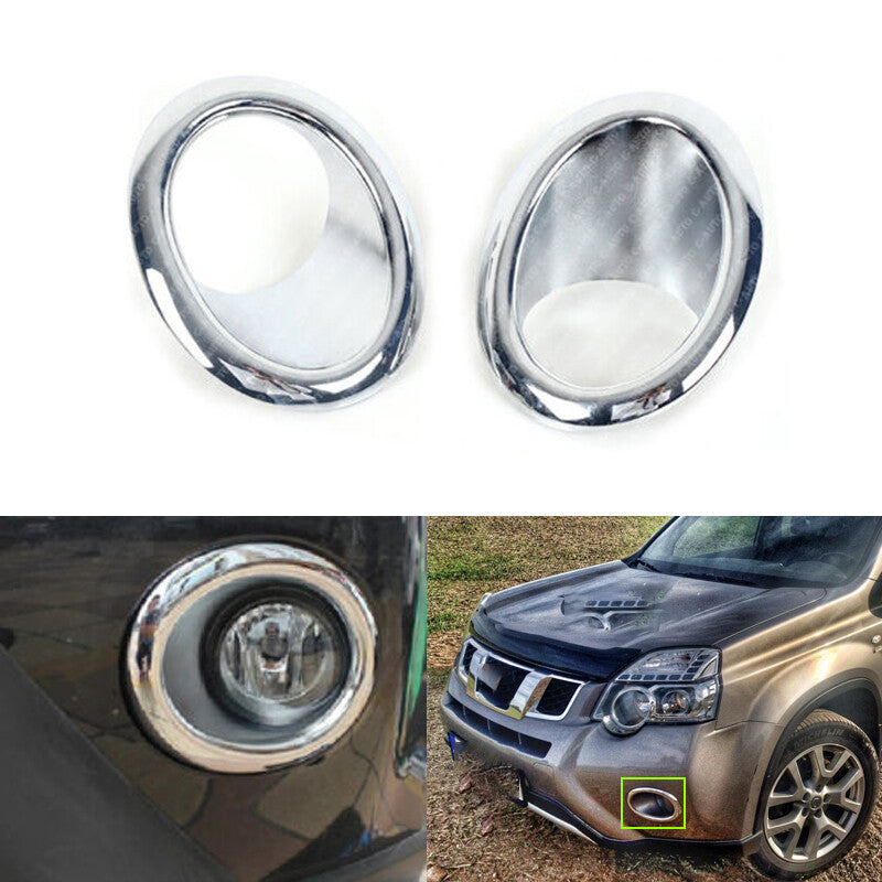 Chrome Front Fog Light Cover Trim Left / Right for NISSAN X-TRAIL T31 2011 2012