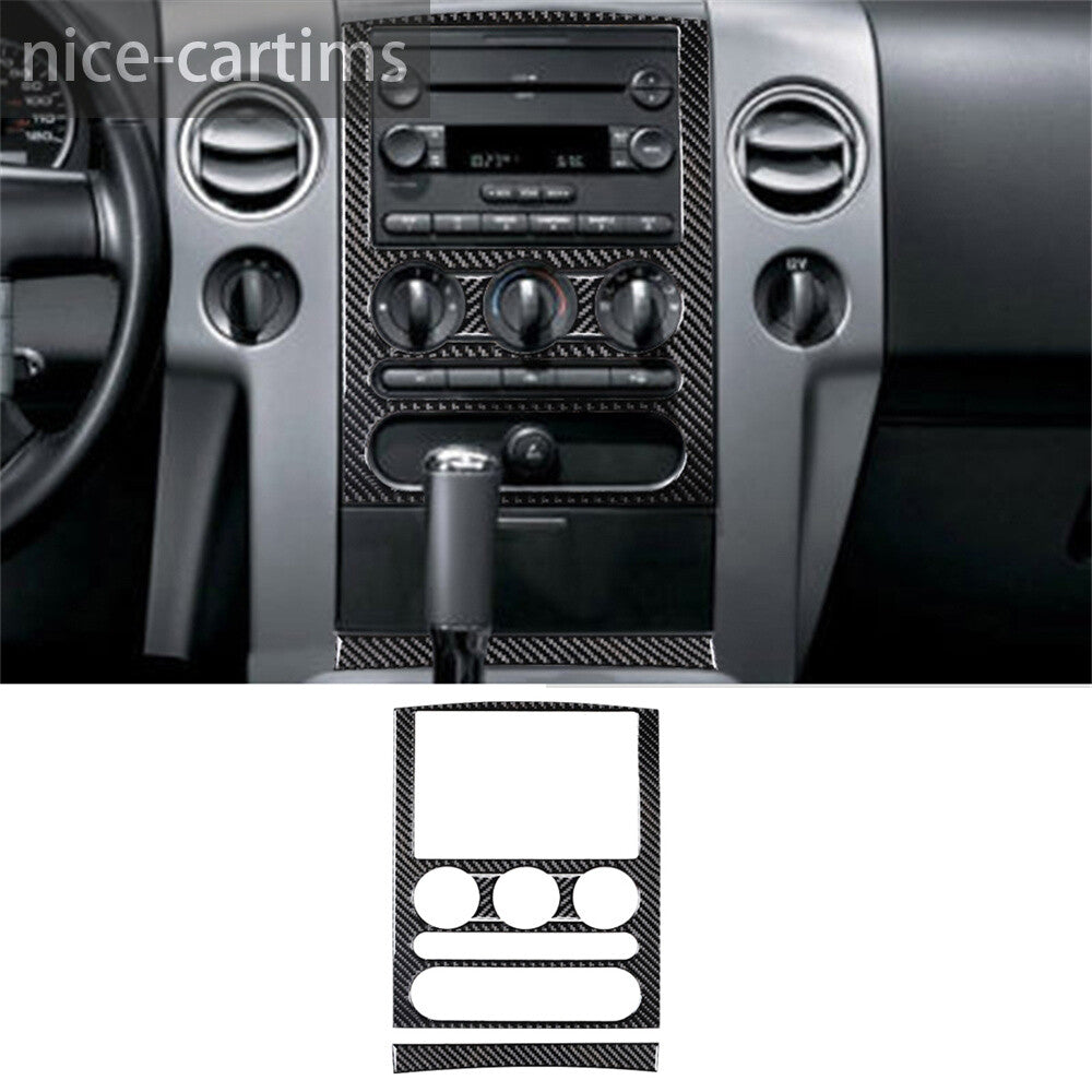 4¡ÁCarbon Fiber Central Control Panel AC Switch Cover for Ford F150 FX4 2004-2008
