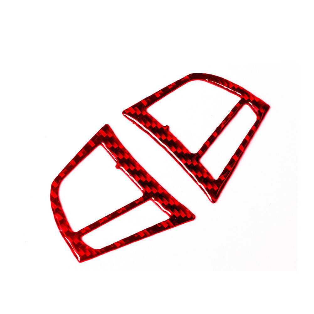 Red Carbon Fiber Steering Wheel Button Trim for BMW 6 Series F12 F13 2011-2018
