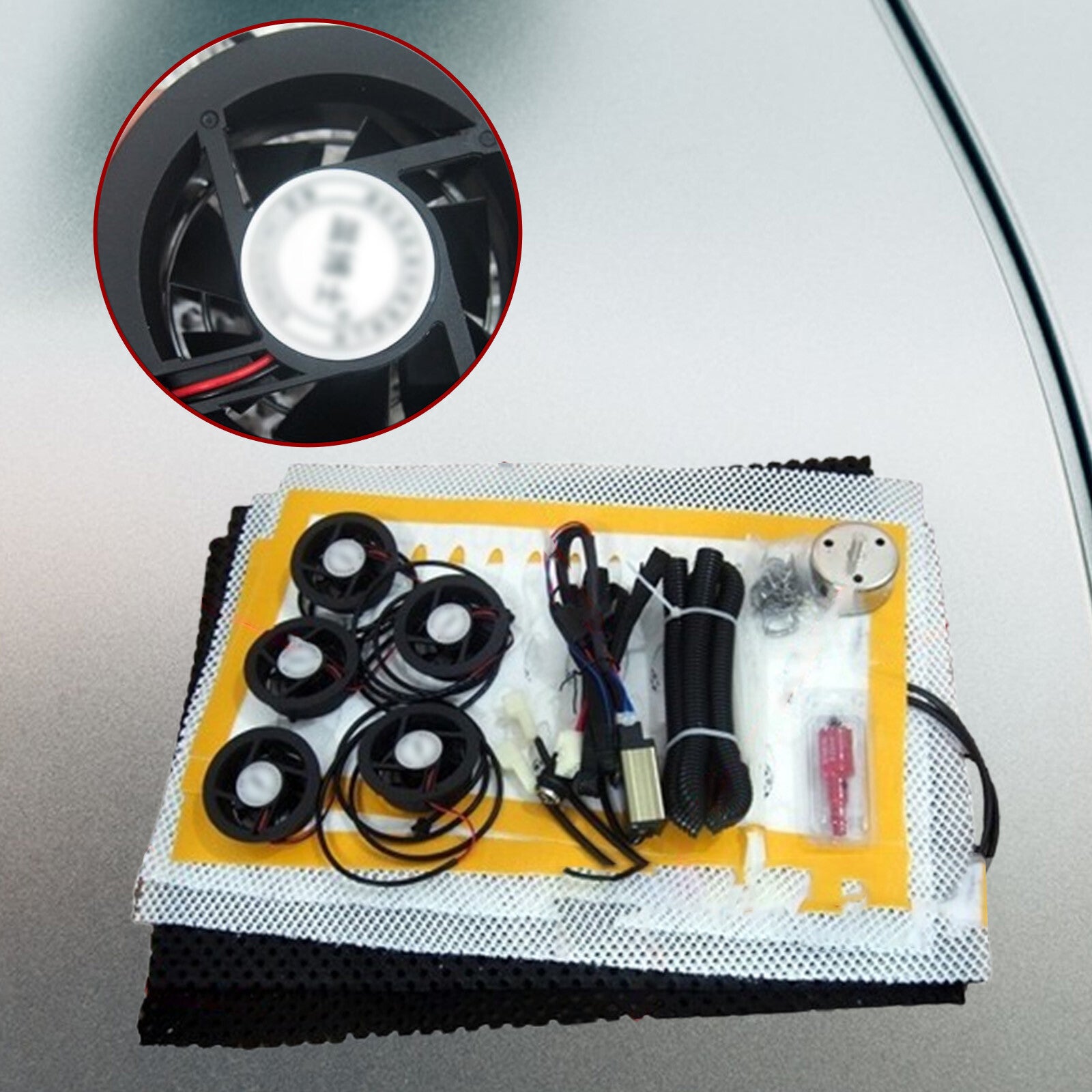 Universal car for seat heater+ventilation, 1 for seat install.mesh and hole saw included