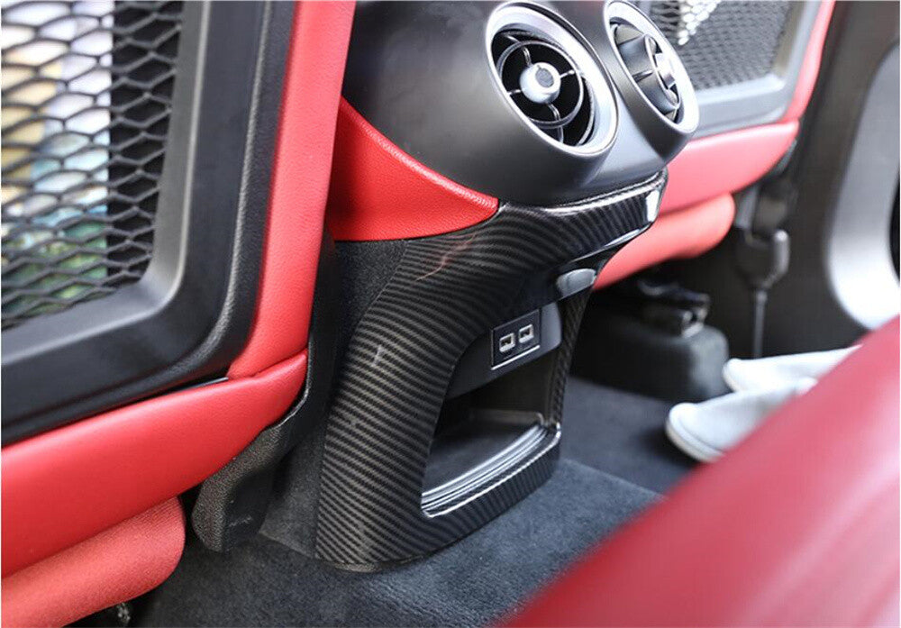 Carbon ABS Rear Air Vent Outlet Lower Panel Cover for Alfa Romeo for Stelvio 2017-20
