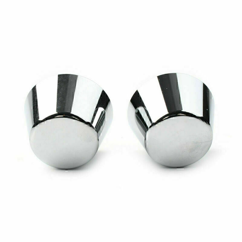 2pcs Chrome Front Axle Cap Nut Covers for Harley Sportster Dyna Road Glide King