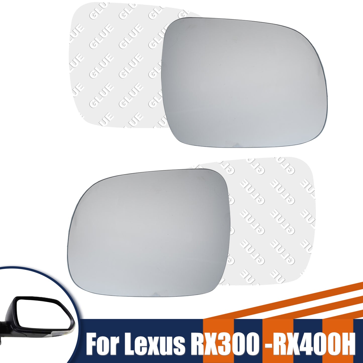 2PCS Wing Mirror for Lexus RX300 RX330 RX350 RX400h 2003 To 2008 Right&Left Side