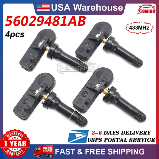 4PCs TPMS Tire Pressure Sensor for Dodge for Ram 1500 for Jeep Grand Cherokee 56029481AB