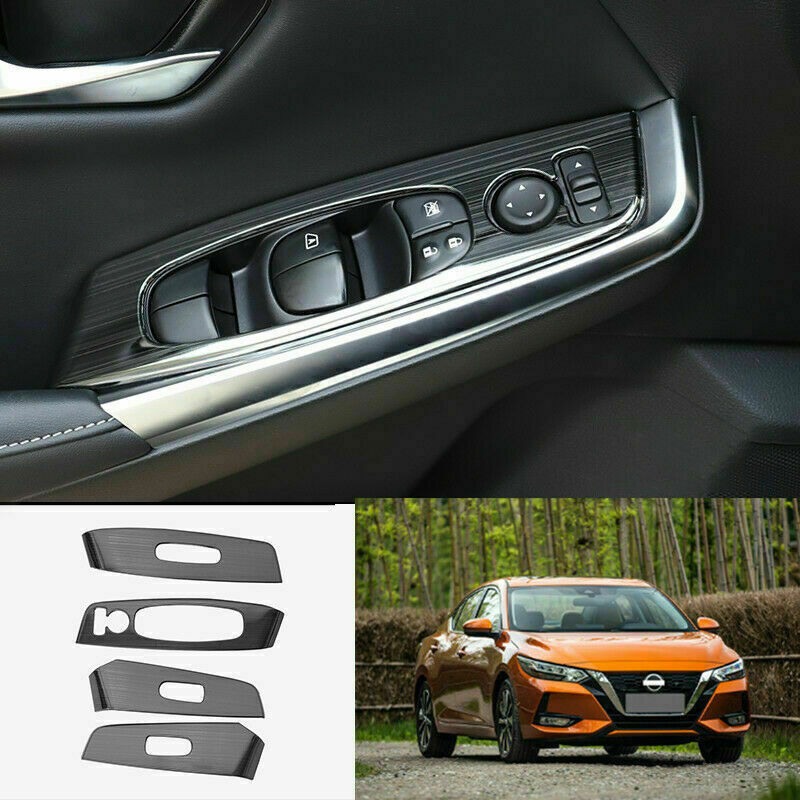 for Nissan Sentra 2020-2022 Black Window Lift Switch Regulater Panel Cover Trim