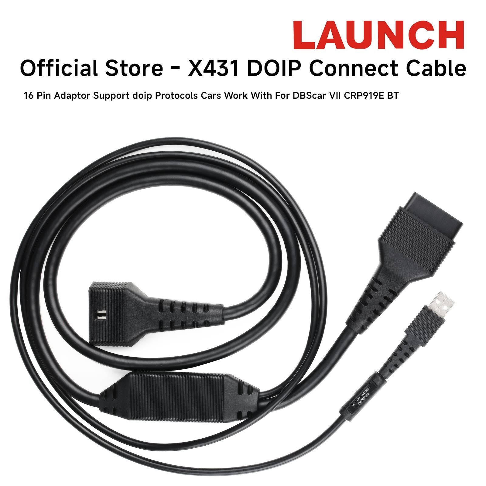 1Pcs LAUNCH DOIP Adapter Cable for Devices with CAR VII Bluetooth Connectors