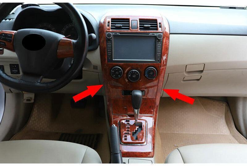 for Toyota for Corolla 2009-13 Peach Wood Grain Center Console Gear Shift Side Strip
