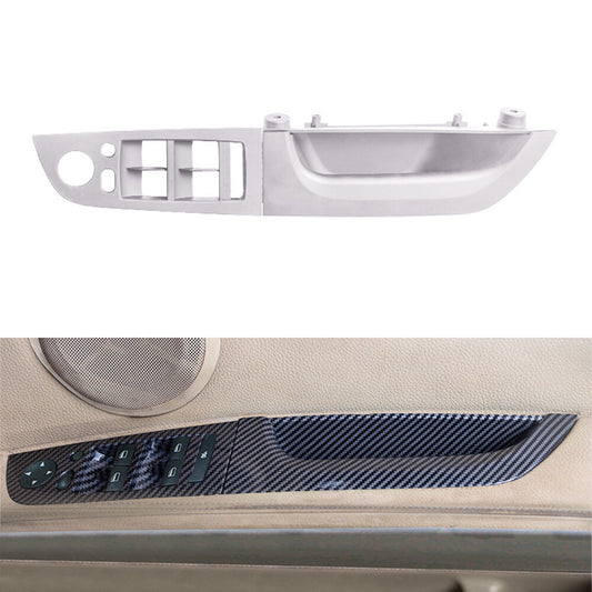 Grey Front Inner Door Panel Handle Pull Trim Cover for BMW 3 Series E90 2005-12