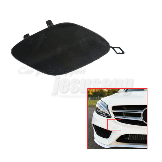 Front Primed Bumper Tow Hook Cover Trim for Mercedes-Benz C-Class W205 2015-16