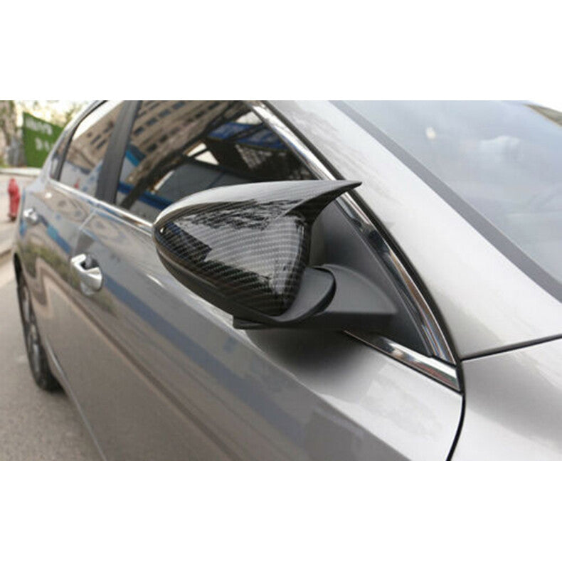 for Kia K3 Forte 2019-2021 Carbon Fiber OX Horn Side Rear View Mirror Cover Caps