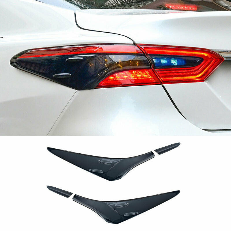 for Toyota for Camry 2018-2023 Smokey Black Rear Tail Light Lamp Cover Trim ABS Deco