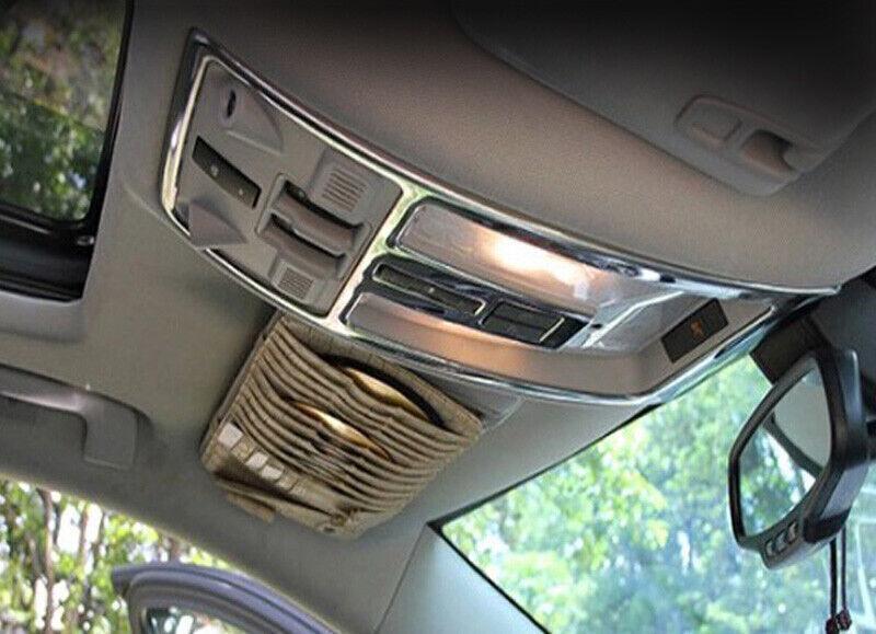 for Cadillac SRX 2010-2016 Steel Chrome Front RoofReading Lamp Frame Cover Trim