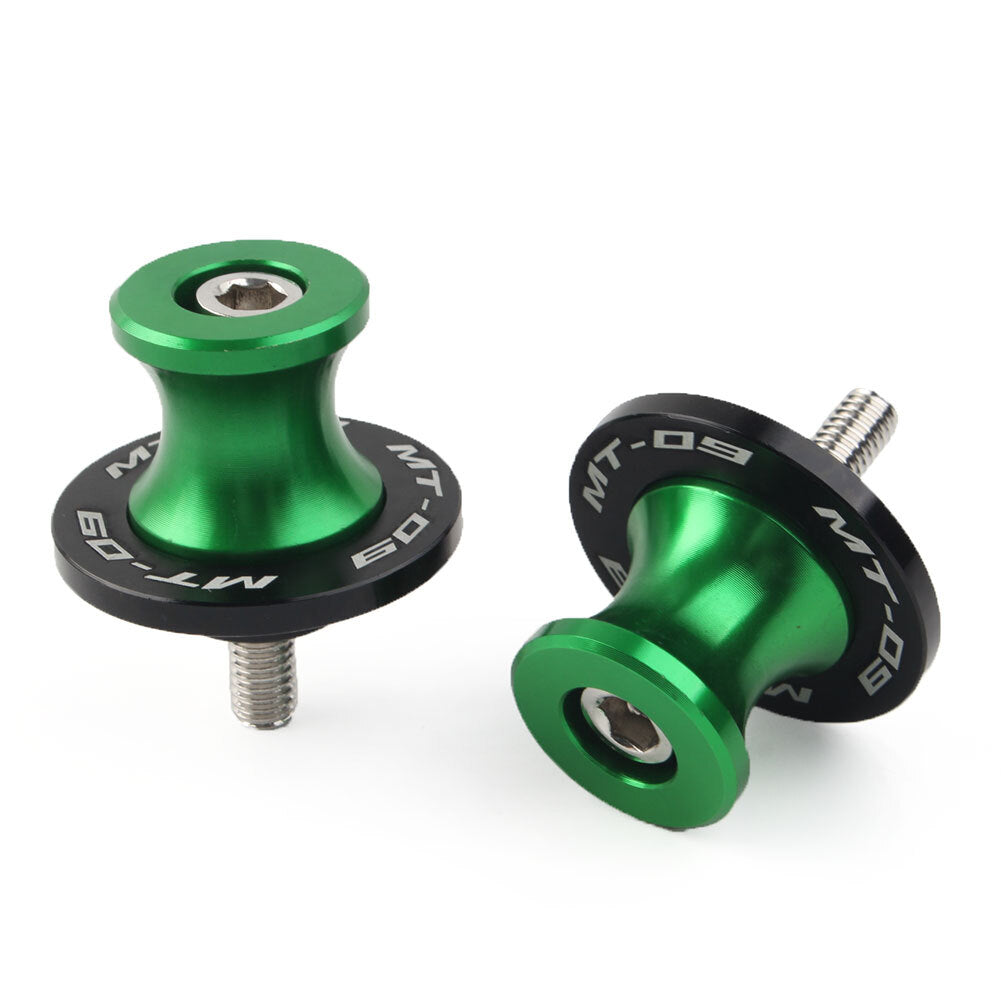 for YAMAHA MT-09 FZ09 2013-2022 Green Swingarm Spools M6 Stand Screws Slider