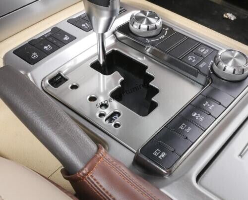for Toyota for Land Cruiser 2016-2021 Silver Steel Middle Console Gear Shift Frame