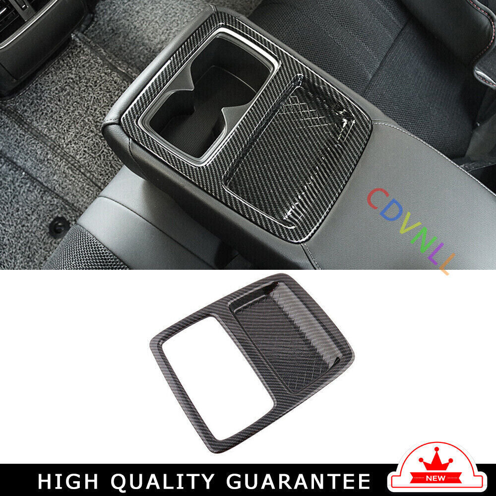 Rear Water Cup Holder Panel Trim 1 for Honda Accord 10th 2018-2022 Carbon Fiber