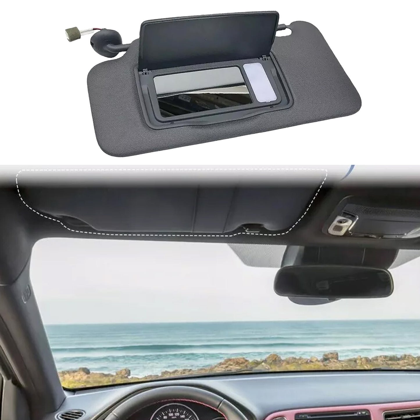 for Honda HR-V EX-L EX LX Sport 2016-2022 Sun Visor LH Driver Side Left Gray