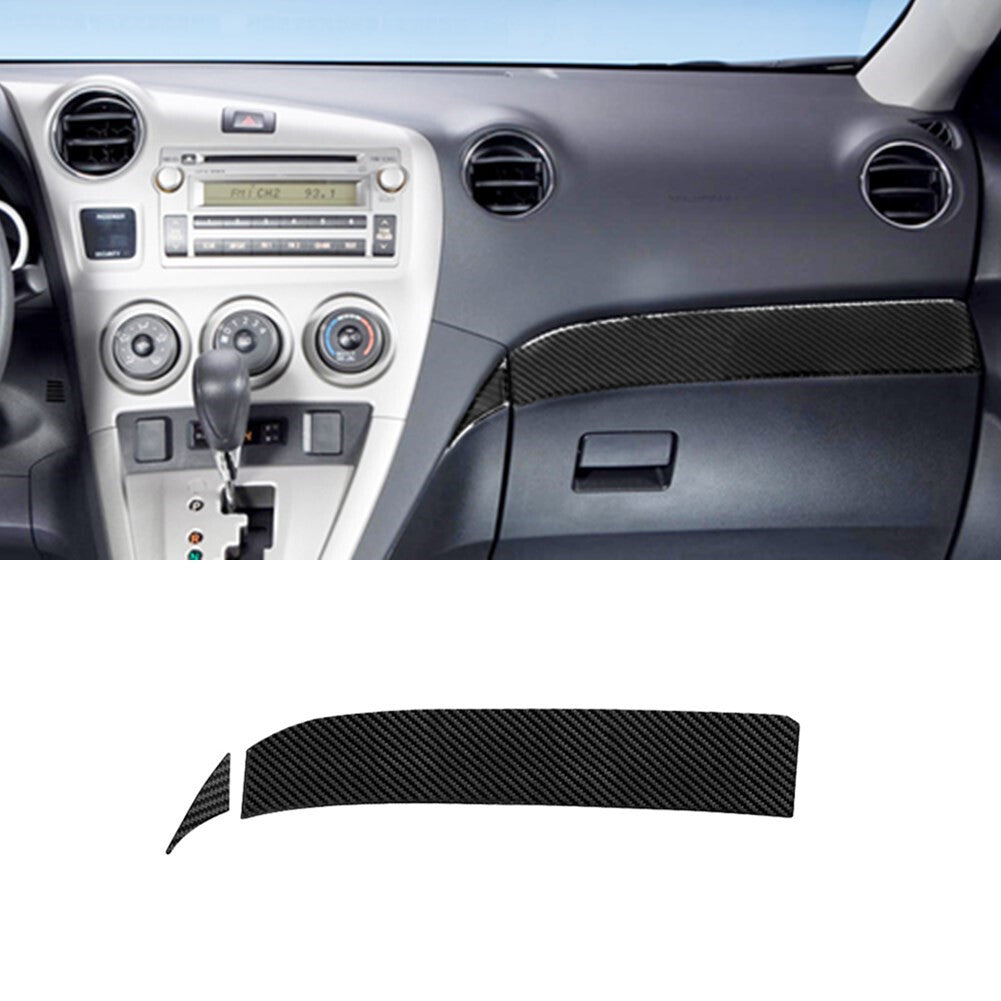 2X Carbon Fiber Passenger Dashboard Cover Trim for Toyota Matrix 2009-2014