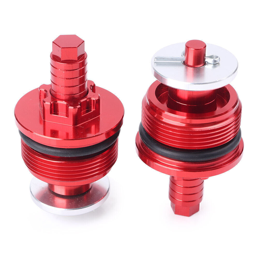 for Honda CBR250R Front Preload Adjusters Fork Bolts RED UK