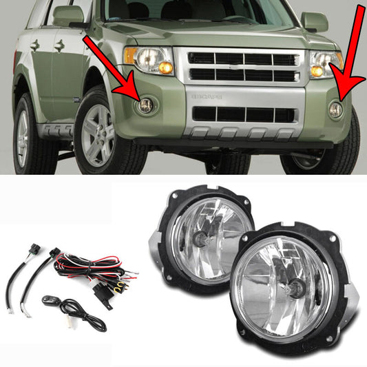 Suitable for 2007-2008-2012 for Ford Escape bumper with driver's fog light chrome trim, bulk packaging.