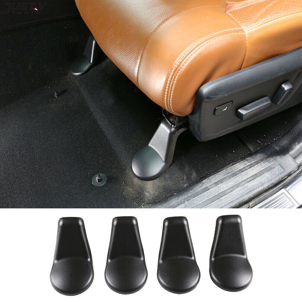Black ABS Car for Seat Bracket Stand Protective Cover Caps for Toyota Tundra 2014-21