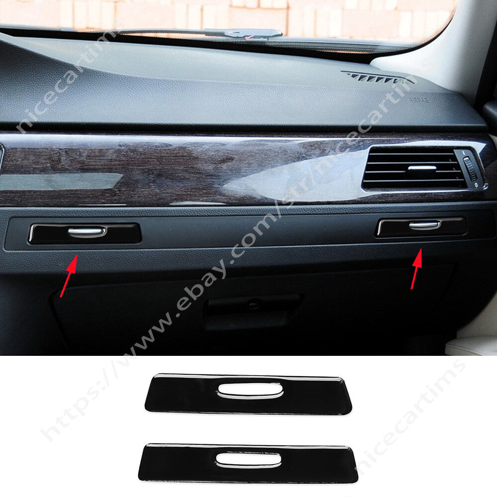 Black Cop-ilot Water Cup Holder Panel Cover Fit for BMW 3 Series E90 E92 2005-12