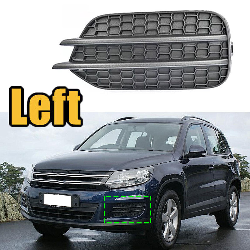 1 piece for Volkswagen for TIGUAN 2012 - 2018 left front bumper fog light cover honeycomb grille
