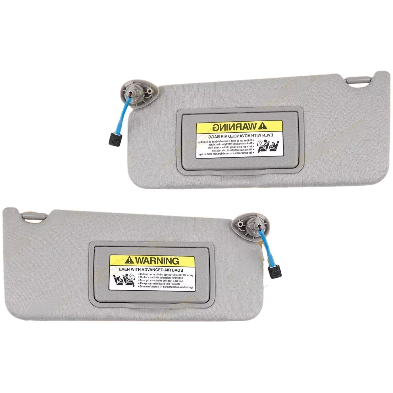 Gray Pair Sun Visor w/ Light  Mirror for Honda Accord 83280TA5A51ZA 2008-2017