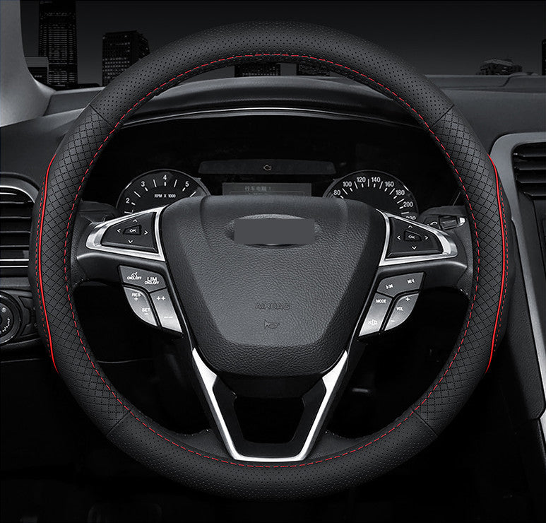 PU Leather Car Steering Wheel Cover trim for Ford Explorer 2020-2022 Accessories