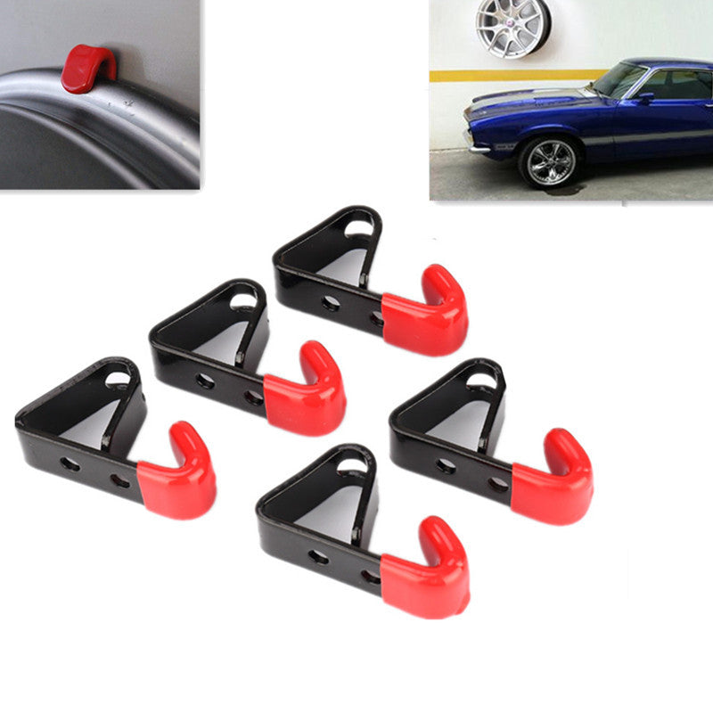 5Pcs Car Tire Wheel Hub Hanging Hook Wheel Shop Stand Holder Rack Wall Mounted