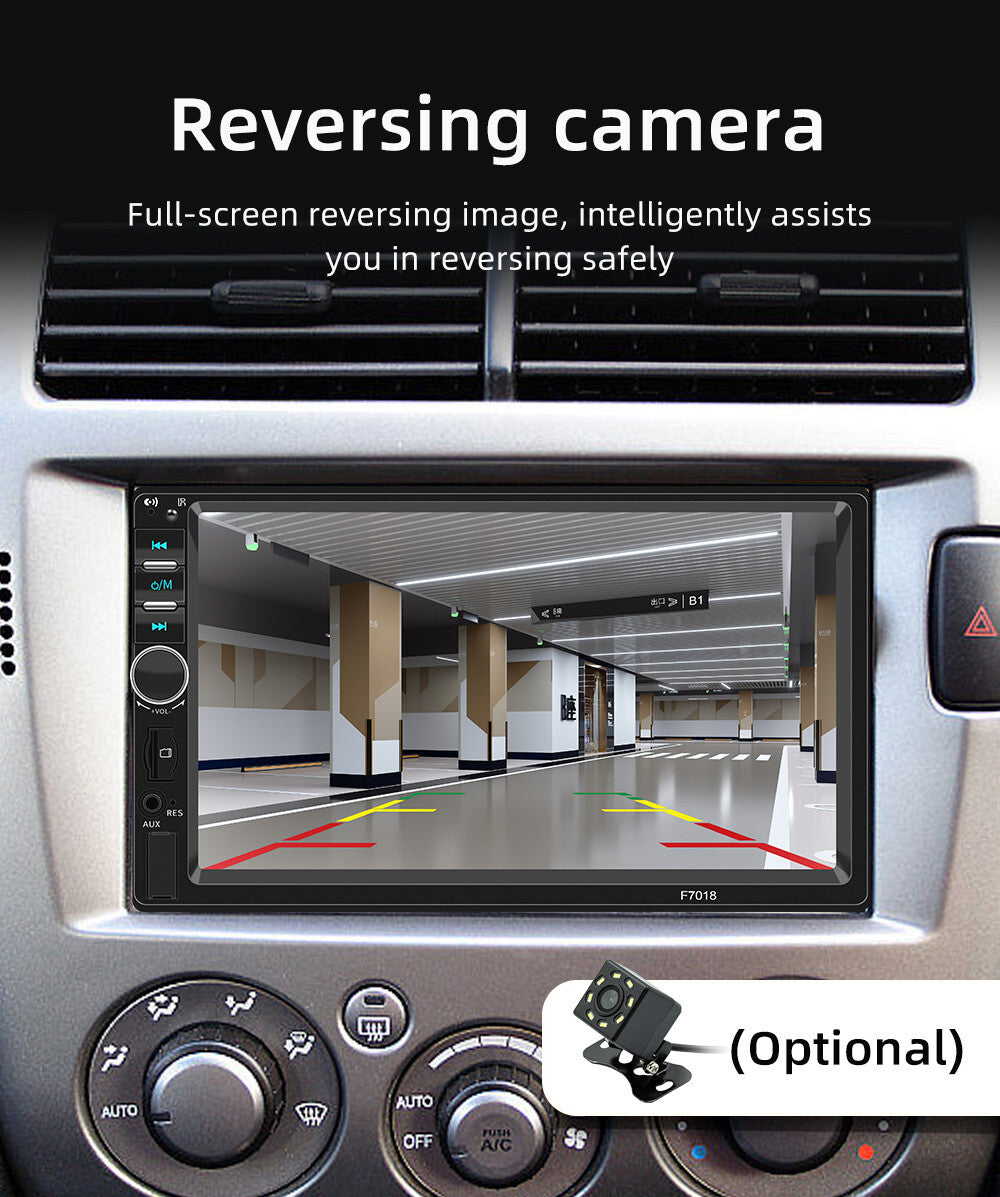 7in Car Radio For Apple Carplay Andriod Auto MP5 Stereo Touch Screen Double Din