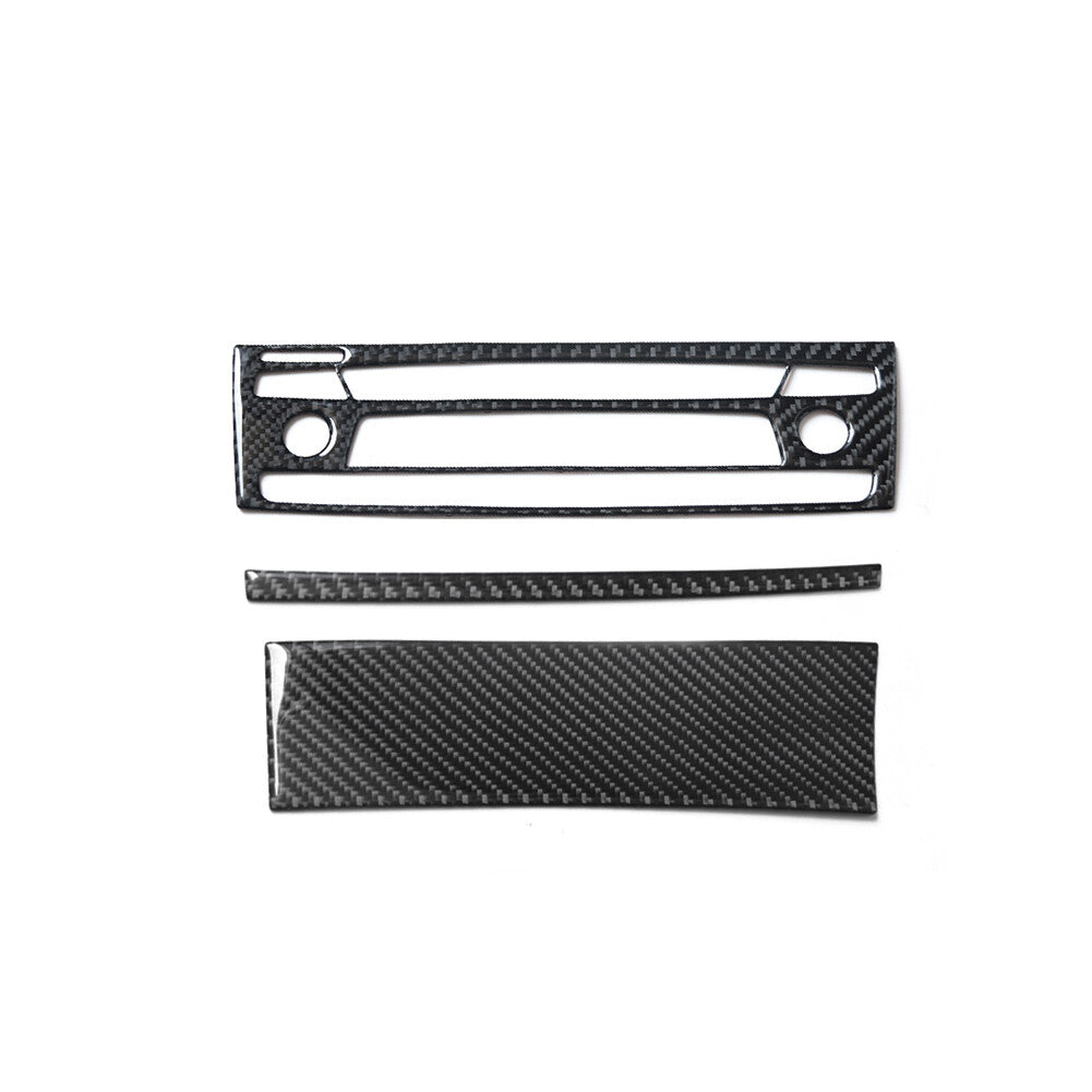 3Pcs for BMW Z4 E89 2009-2016 Carbon Fiber Interior Radio Console Cover Trim