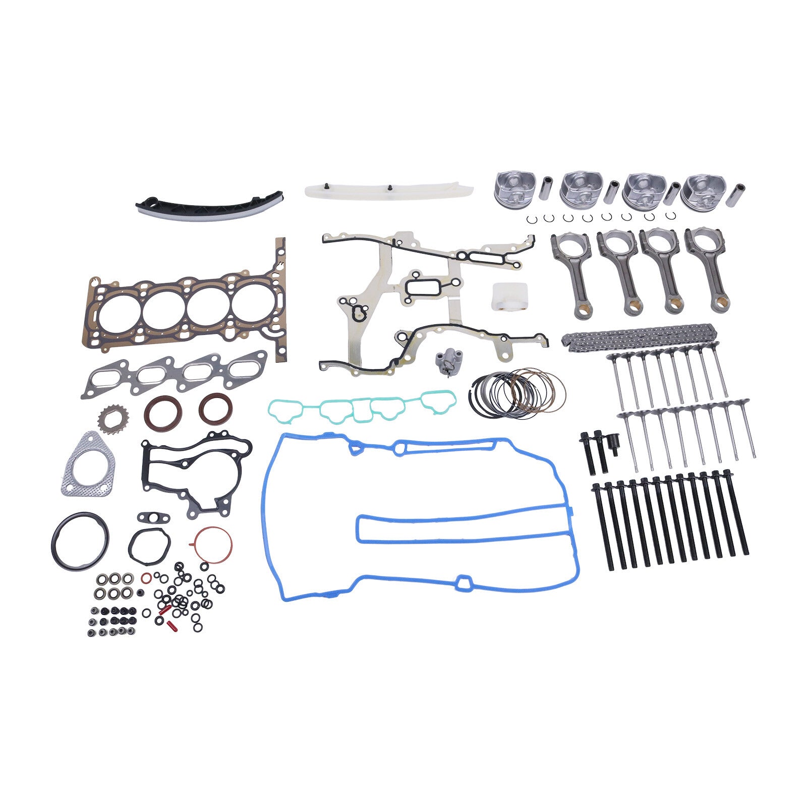 Engine Pistons Overhaul Rebuild Kit - Con Rods For 11-16 for Chevy for Cruze for Buick 1.4L