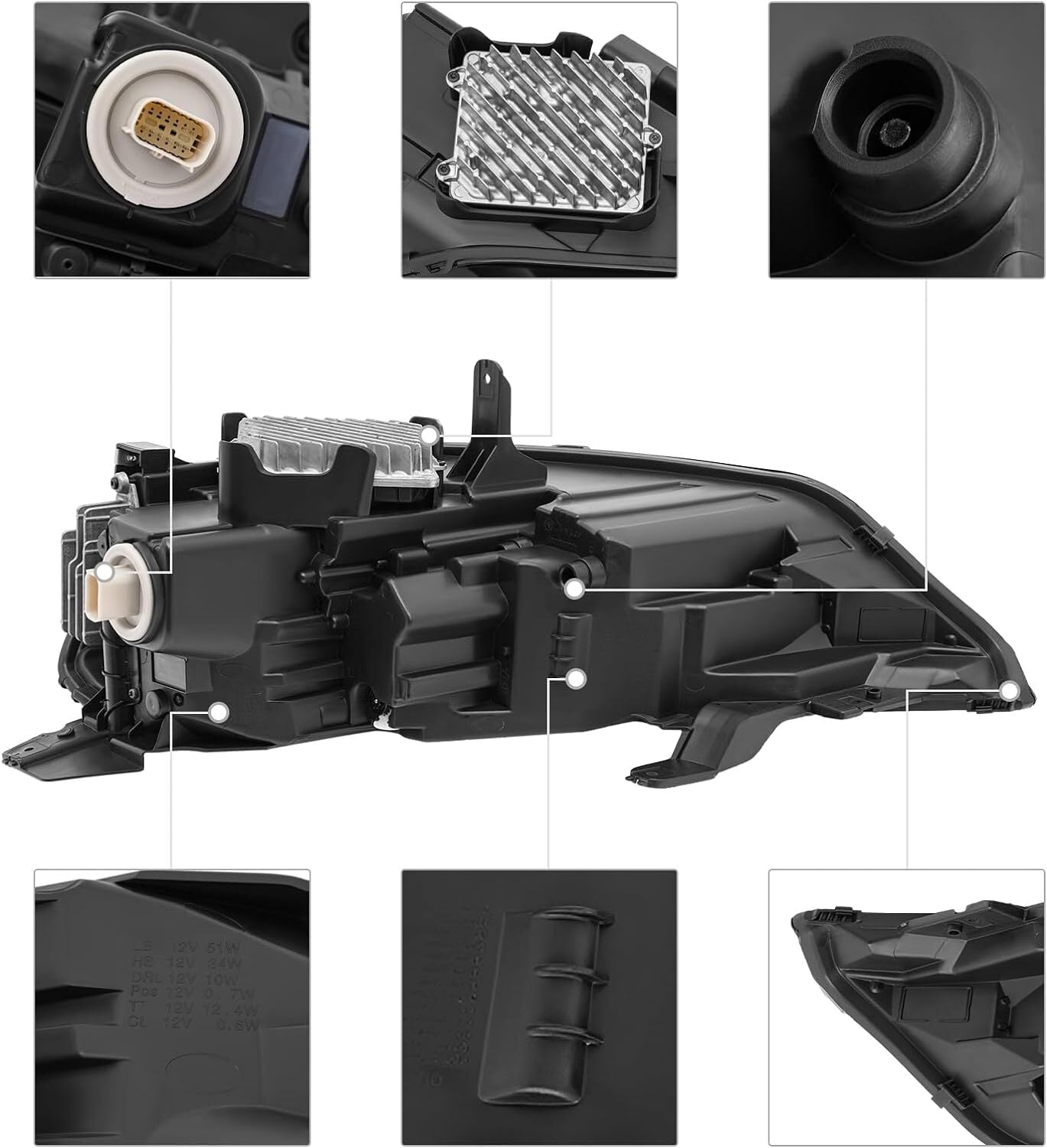 Headlight Assembly LED For 2021-2023 for Buick Envision Left Right Side Set