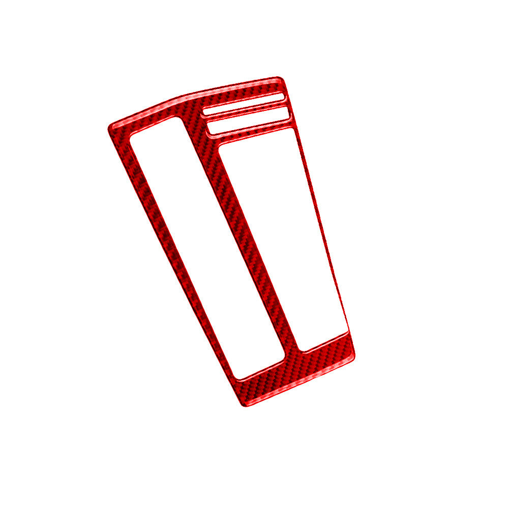 Red Carbon Fiber Gear Shift Panel Cover Trim Sticker for VW for Golf 8 MK8 GTI 2021